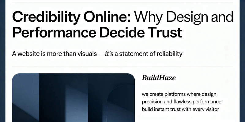 Credibility Online: Why Design and Performance Decide Trust